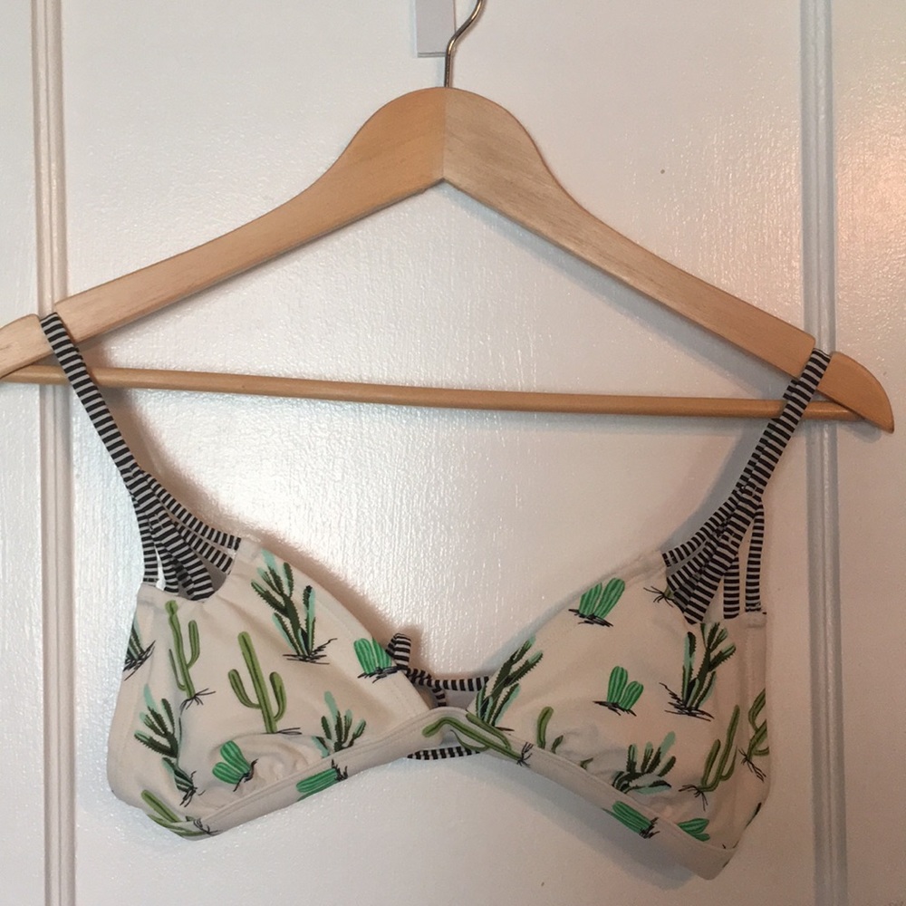 Cactus print bikini top